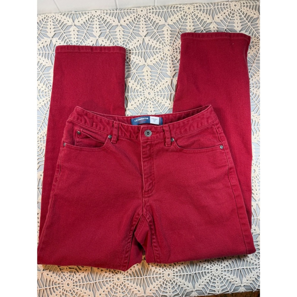 Liz Claiborne RED American Classic LizWear Jean Straight‎ Leg size 6 petite